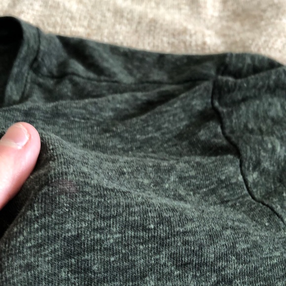 Old Navy Dark Green V-Neck Linen Blend Shirt XXL - Picture 3 of 4